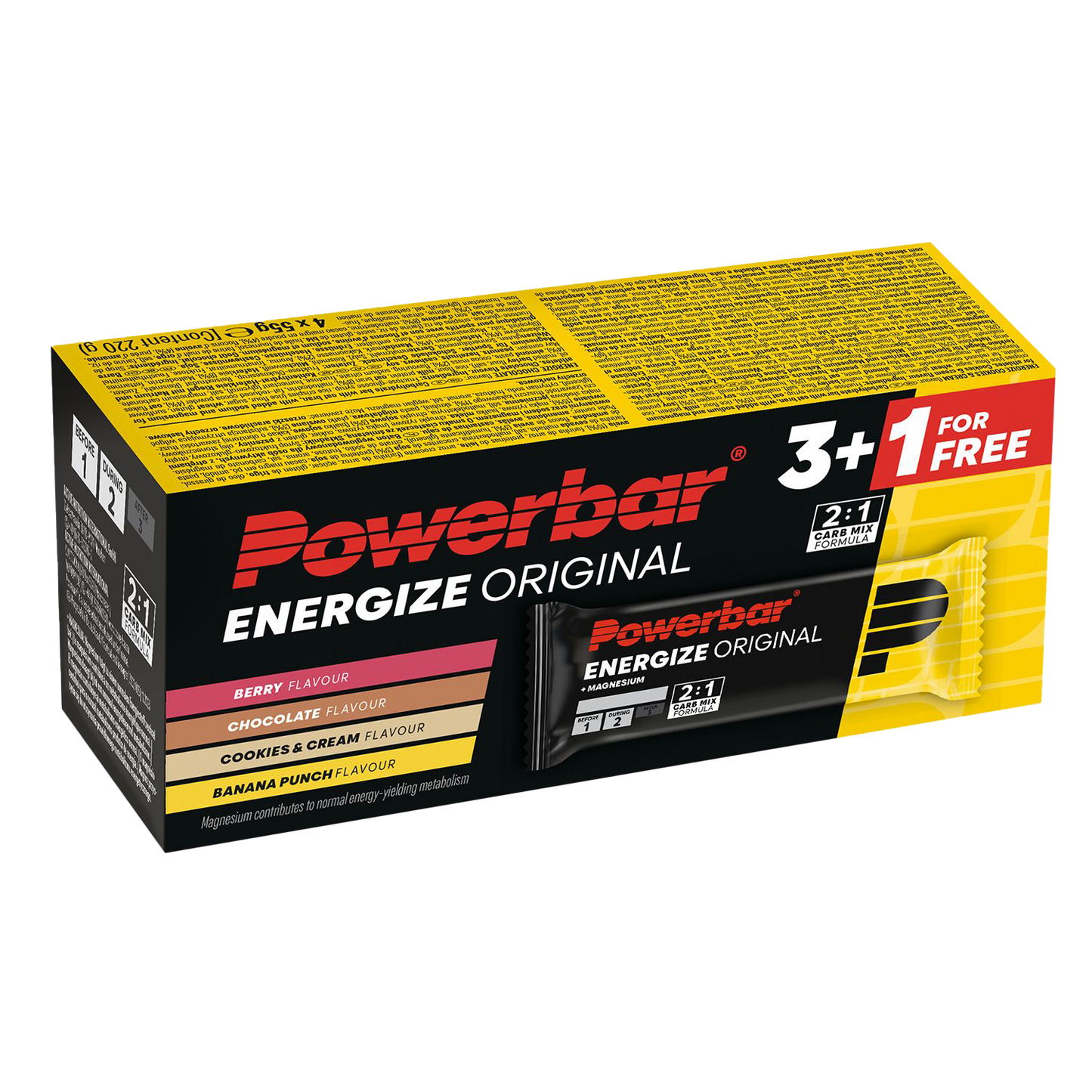 PowerBar Energize MultiPack 3+1 (Chocolate + Cookies & Cream + Banana + Berry)