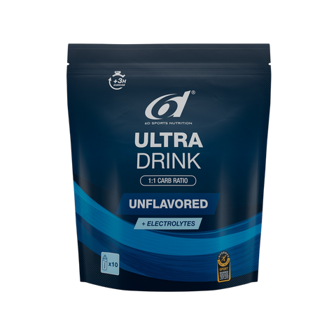 6d Ultra Drink 940g Unflavored (neutraal) ultra-sportdrank verpakking